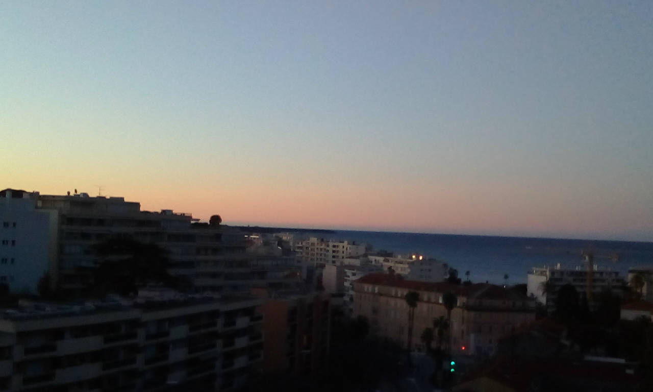 Coucher de soleil de la terrasse